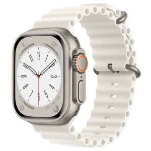 Available in various vibrant colors, our ocean silicone watch bands for Apple Watch Ultra are rugged, waterproof, and built for sport