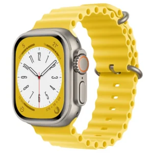 Available in various vibrant colors, our ocean silicone watch bands for Apple Watch Ultra are rugged, waterproof, and built for sport