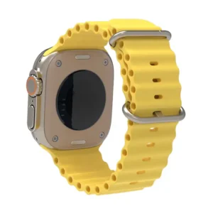 Available in various vibrant colors, our ocean silicone watch bands for Apple Watch Ultra are rugged, waterproof, and built for sport