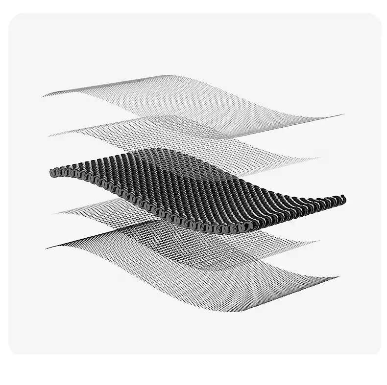 Close-up of a silver metal apple watch band with 5-layer electroplating for anti-fade protection.