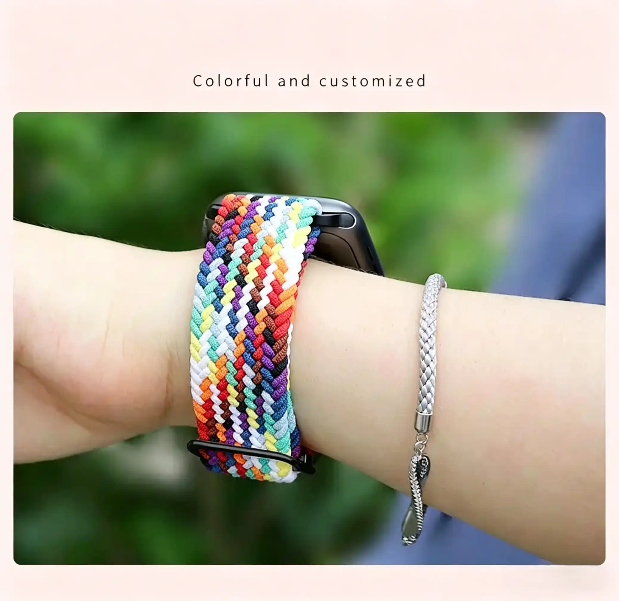 Premium braided nylon watch bands showing the tight weave and high-end texture.