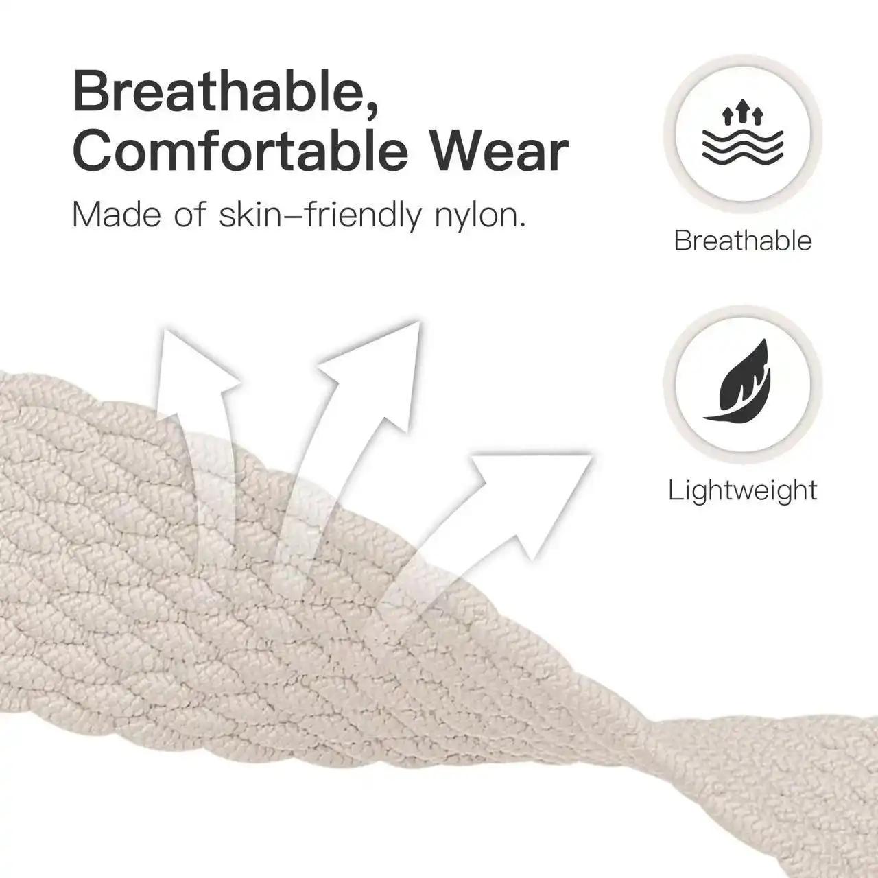 Soft and breathable braided nylon watch bands that prevent skin irritation and allergies.